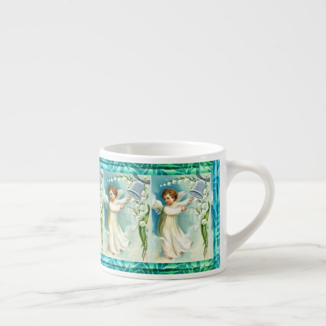 Engel mit Blauer Glocke Espressotasse (Rechts)