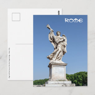 Engel mit dem Kreuz an der Sant'Angelo-Brücke - Ro Postkarte