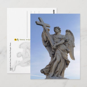 Engel mit dem Kreuz, Rom, Italien - Postkarte