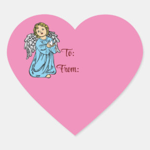 Engel mit Dose zum und vom Aufkleber