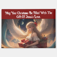 Engel mit Geschenken Weihnachtsmagnet