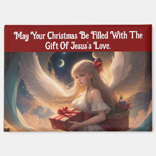 Engel mit Geschenken Weihnachtsmagnet Magnet