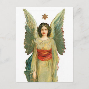 Engel mit Gold-Star Postkarte