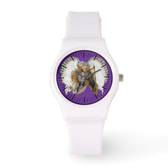 Engel mit Harfe eWatch Uhr (Vorderseite)