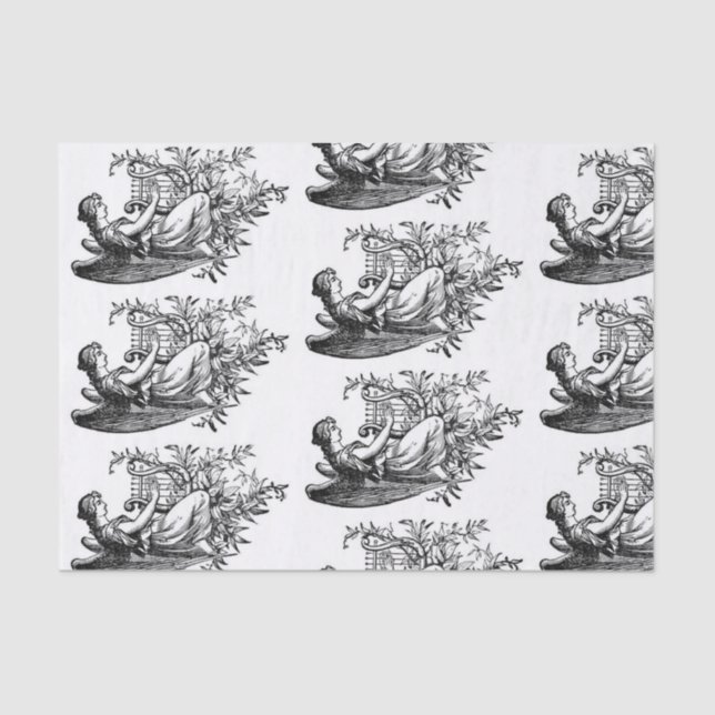 Engel mit Harn- und Flora-Gewebe Seidenpapier (Vorderseite)