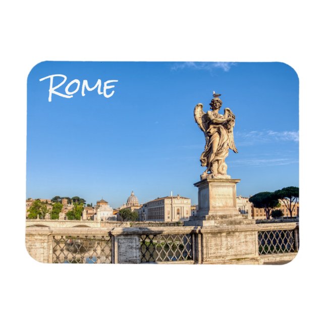 Engel mit Krone von Thorns - Sant'Angelo, Rom Magnet (Horizontal)