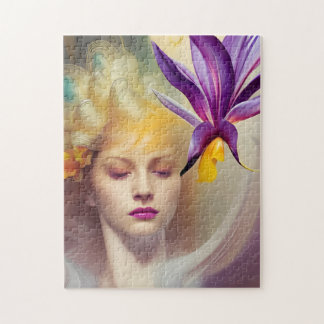 Engel mit Orchid Puzzle
