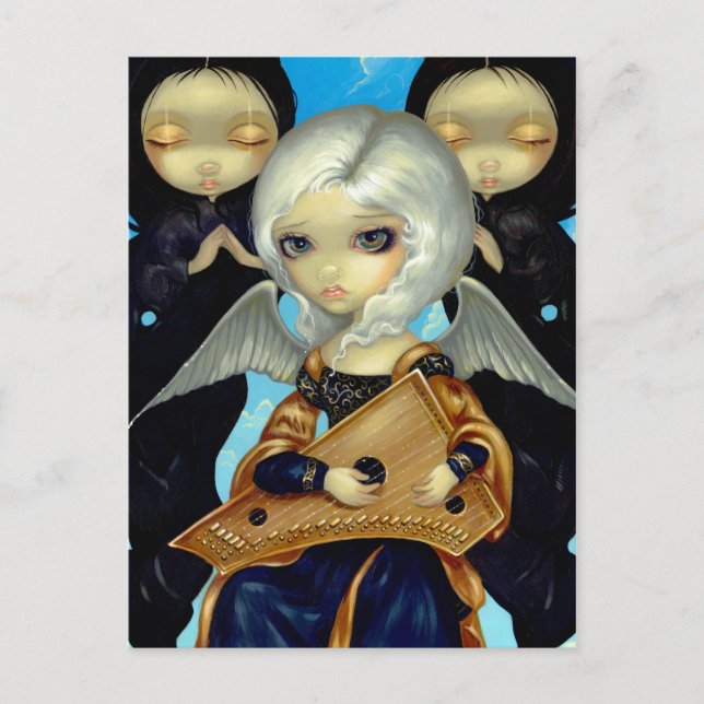 "Engel mit Psalterie" Postkarte (Vorderseite)