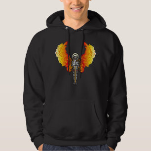 Engel mit Schwert und Flügeln des Feuers Hoodie