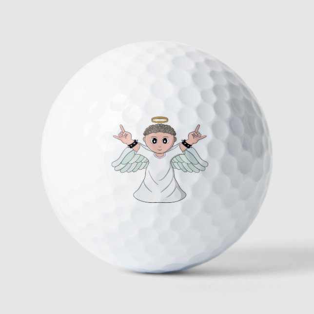 Engel mit starker Musik Golfball (Vorderseite)