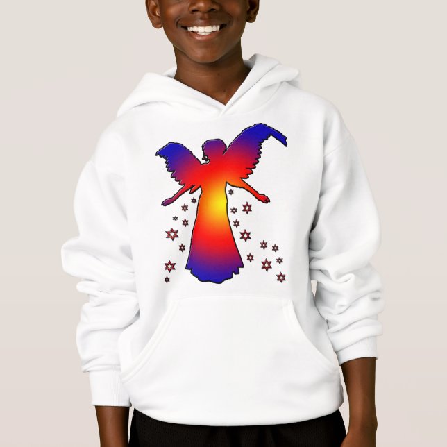 ENGEL MIT STERNEN HOODIE (Vorderseite)