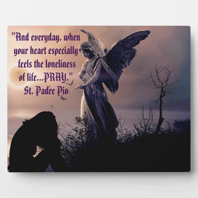 Engel mit Tabletop Plaque vom Menschen mit Easel Fotoplatte (Vorderseite)