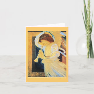 Engel mit Trompete, Burne-Jones schöne Kunst Feiertagskarte