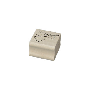 Engel mit Trumpet-Briefmarke Gummistempel