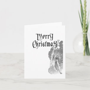 Engel mit Trumpet Weihnachtskarte Feiertagskarte