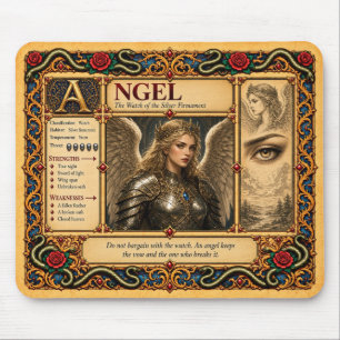Engel, mittelalterliche Bestiarien-Kunst Mousepad