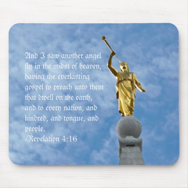 Engel Moroni auf Salt Lake-Tempel Mousepad (Vorne)