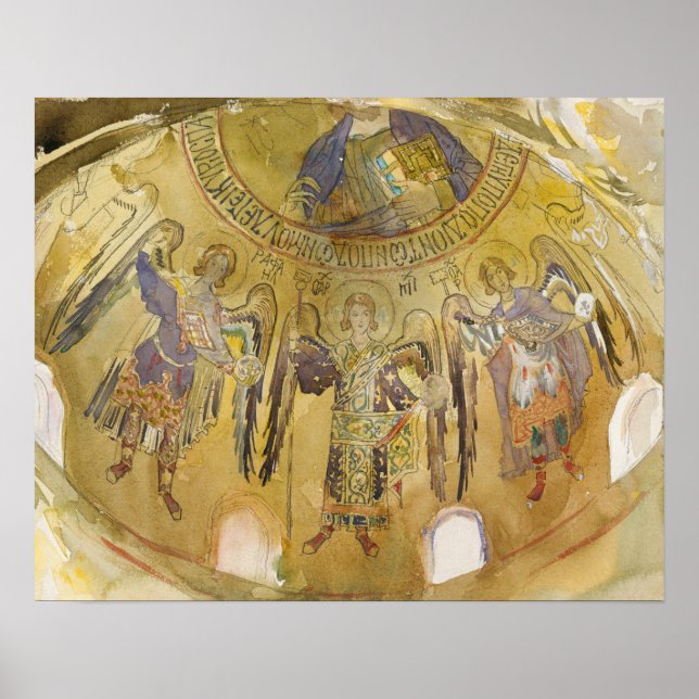 Engel, Mosaik, Palatinskapelle, Palermo Poster (Vorne)