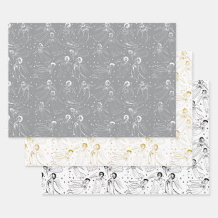 Engel Muster Set III Geschenkpapier Set