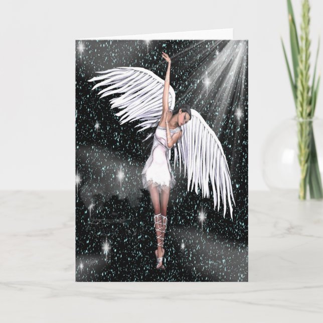 Engel Note Card Blank auf Innen Dankeskarte (Vorderseite)