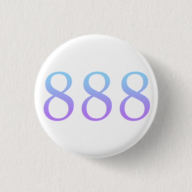 Engel Nummer 888 - Balance  Button (Vorderseite)