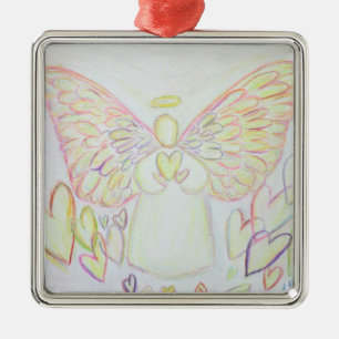 Engel of Hearts Art Holiday Ornament Aus Metall