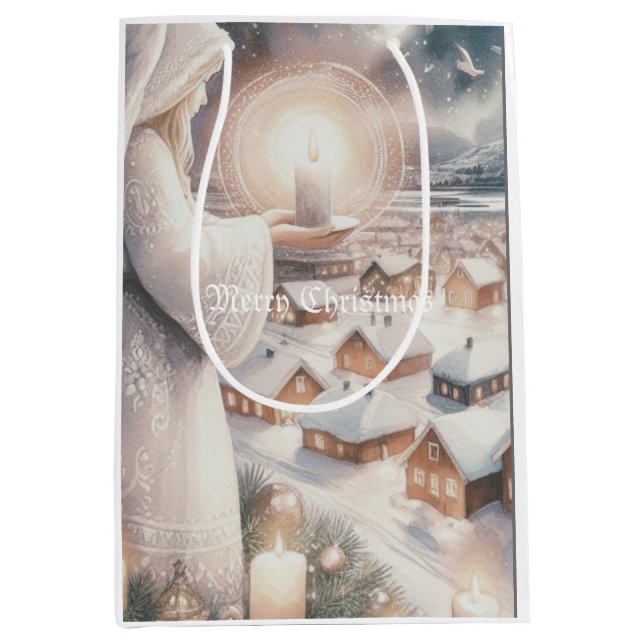 Engel passen auf dich auf mittlere geschenktüte (Vorderseite)