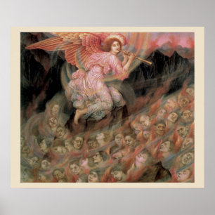 Engel pfeift Seelen in der Hölle von Evelyn De Mor Poster