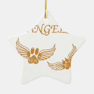 Engel-Pfoten Keramikornament