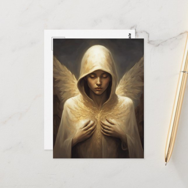 Engel Postkarte (Vorderseite/Rückseite Beispiel)