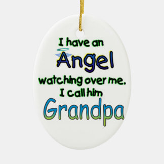 ENGEL RIEF GRANDPA AN KERAMIK ORNAMENT