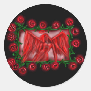 Engel Rot, Rose, Aufkleber