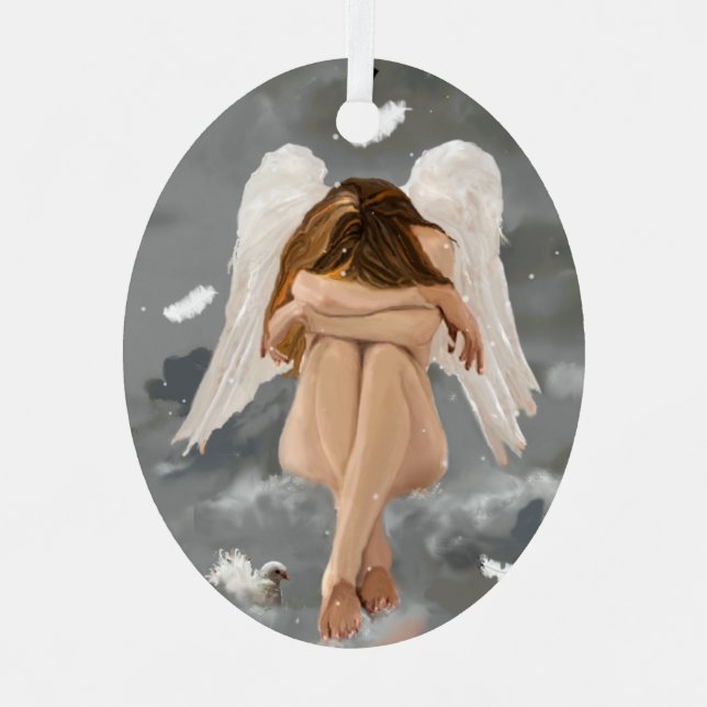 Engel, Ruhe! Keramik Ornament Aus Metall (Vorderseite)