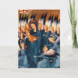 Engel rund um Jungfrau & Christ Child Feiertagskarte