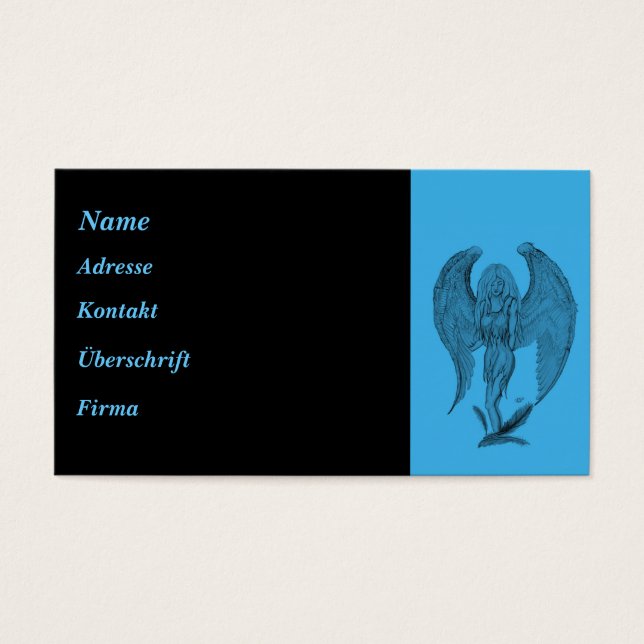 Engel Schwarz-Blau-Design (Vorderseite)