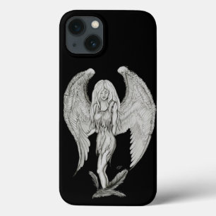 Engel - Schwarz-Weiß-Design Case-Mate iPhone Hülle