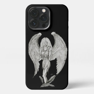 Engel - Schwarz-Weiß-Design iPhone 13 Pro Hülle