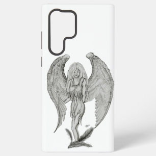 Engel - Schwarz-Weiß-Design Samsung Galaxy Hülle