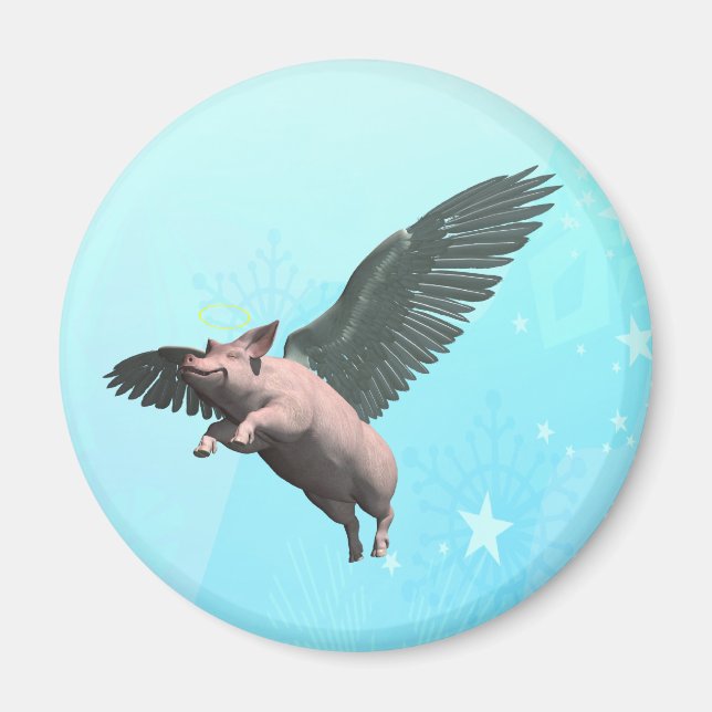 Engel Schwein Magnet (Vorne)