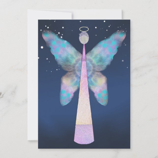 Engel Segen Feiertagskarte (Vorderseite)