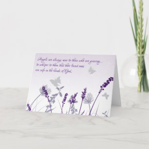 Engel sind in der Nähe derer, die Beileid riefen Karte