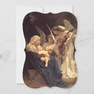 Engel singen Maria eine Serenade Vintage-Weihnacht Feiertagskarte