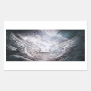 Engel Song Rechteckiger Aufkleber