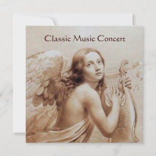 ENGEL SPIELT LYRA ÜBER DEN WOLKEN, Monogramm Einladung