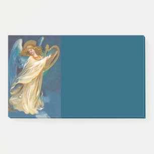 Engel spielt Musik auf einer Harfe Post-it Klebezettel