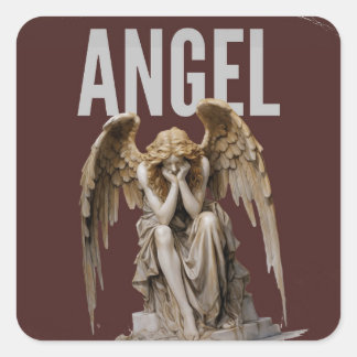 Engel-Statue Aufkleber im Kiss-Cut-Design