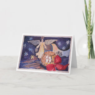 Engel/Tauben-Weihnachtskarte Feiertagskarte