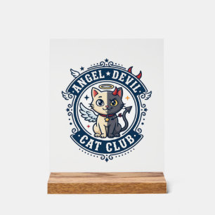 Engel Teufel Katze Katze Mama Geschenk Idee - Enge Acrylschild