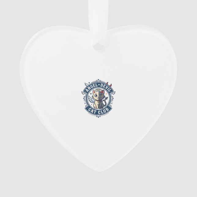 Engel Teufel Katze Katze Mama Geschenk Idee - Enge Ornament (Vorderseite)