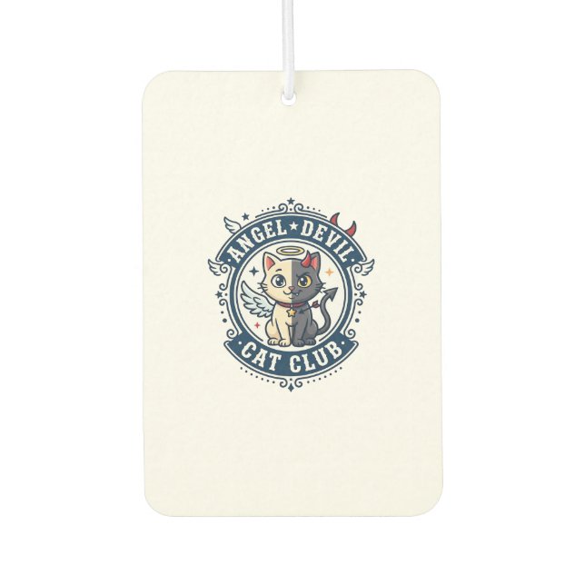 Engel Teufel Katze Katze Mutter Geschenk Idee - En Autolufterfrischer (Vorderseite)
